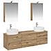 Set di mobili per il bagno 5 pcs Rovere Artigianale - Foto miniatura 1