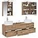 Set di mobili per il bagno 5 pcs Rovere Artigianale - Foto miniatura 3