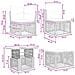 Set Divano da Giardino 11 pz Nero polyrattan - Foto miniatura 2