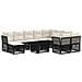 Set Divano da Giardino 11 pz Nero polyrattan - Foto miniatura 1