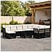 Set Divano da Giardino 11 pz Nero polyrattan - Foto miniatura 6