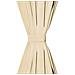 2 Pz Tende In Micro Raso Con Passanti 140x245 Cm Beige - Foto miniatura 4