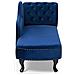 Chaise Longue Destra In Velluto Blu Nimes - Foto miniatura 12