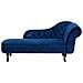 Chaise Longue Destra In Velluto Blu Nimes - Foto miniatura 16