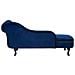 Chaise Longue Destra In Velluto Blu Nimes - Foto miniatura 19