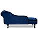 Chaise Longue Destra In Velluto Blu Nimes - Foto miniatura 14