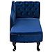 Chaise Longue Destra In Velluto Blu Nimes - Foto miniatura 20