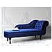 Chaise Longue Destra In Velluto Blu Nimes - Foto miniatura 22