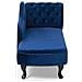 Chaise Longue Destra In Velluto Blu Nimes - Foto miniatura 6