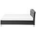 Letto Matrimoniale In Pelle Sintetica Nera 180x200cm Metz - Foto miniatura 14