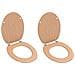 Copriwater 2 Pz Con Coperchio Rigido In Mdf Design Bamboo - Foto miniatura 1