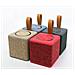 Mini Haut-parleur Bluetooth Design Cube En Toile Rétro - Foto miniatura 5