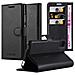Custodia Compatibile Con Htc Desire 10 Lifestyle / Desire 825 In Nero Carbone - Coperchio Protettiva Con Chiusura Magnetica, Funzione Stand E Tasca Per Le Carte - Foto miniatura 1