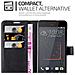 Custodia Compatibile Con Htc Desire 10 Lifestyle / Desire 825 In Nero Carbone - Coperchio Protettiva Con Chiusura Magnetica, Funzione Stand E Tasca Per Le Carte - Foto miniatura 3