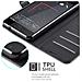Custodia Compatibile Con Htc Desire 10 Lifestyle / Desire 825 In Nero Carbone - Coperchio Protettiva Con Chiusura Magnetica, Funzione Stand E Tasca Per Le Carte - Foto miniatura 4