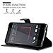 Custodia Compatibile Con Htc Desire 10 Lifestyle / Desire 825 In Nero Carbone - Coperchio Protettiva Con Chiusura Magnetica, Funzione Stand E Tasca Per Le Carte - Foto miniatura 5