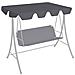 Baldacchino per Dondolo Giardino Antracite 150/130x105/70 cm - Foto miniatura 6