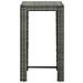 Tavolo da Bar da Giardino Grigio 60,5x60,5x110,5 cm Polyrattan - Foto miniatura 2