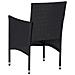 Set Mobili da Pranzo da Giardino 5 pz Nero Polyrattan e Acacia - Foto miniatura 3