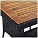 Set Mobili da Pranzo da Giardino 5 pz Nero Polyrattan e Acacia - Foto miniatura 7