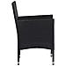 Set Mobili da Pranzo da Giardino 5 pz Nero Polyrattan e Acacia - Foto miniatura 10