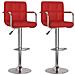 Sgabelli Da Bar 2 Pz Rosso Vino In Similpelle - Foto miniatura 1