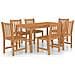 Set Da Pranzo Per Esterni 7 Pz In Legno Massello Di Teak - Foto miniatura 2