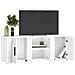 Mobile Porta Tv Bianco 100x31,5x35 Cm In Legno Multistrato - Foto miniatura 4