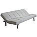 Divano Letto 3 Posti Imbottito Salvaspazio Con Sistema Click Clak Grigio Chiaro Fusion - Foto miniatura 2