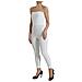 Abito Tuta Aderente Senza Spalline In Nylon Bianco - It40-s - Foto miniatura 2