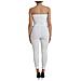 Abito Tuta Aderente Senza Spalline In Nylon Bianco - It40-s - Foto miniatura 3