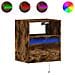 Mobile TV a Parete con Luci LED Rovere Fumo 41x31x45 cm - Foto miniatura 1