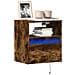 Mobile TV a Parete con Luci LED Rovere Fumo 41x31x45 cm - Foto miniatura 7