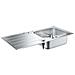 Lavello Soprapiano Rettangolare 31563SD1 con 1 Vasca e Gocciolatoio Reversibile Colore Acciaio Inossidabile - Foto miniatura 1