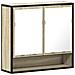 Mobile Bagno Con Specchio Rovere Sonoma 65x20x60 Cm Multistrato - Foto miniatura 2