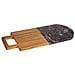 Tagliere In Legno E Marmo Nero Con Manico 18x38x1,5 Cm. Colore Nero - Foto miniatura 1