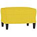 Divano a 3 Posti con Poggiapiedi Giallo Chiaro 180cm in Tessuto - Foto miniatura 5
