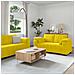 Set di Divani 3 pz con Cuscini giallo in Velluto - Foto miniatura 2