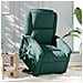 Poltrona Alzapersona Reclinabile Verde Scuro in Velluto - Foto miniatura 2