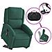 Poltrona Alzapersona Reclinabile Verde Scuro in Velluto - Foto miniatura 6