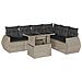 Set Divani da Giardino 7pz con Cuscini Grigio Chiaro Polyrattan - Foto miniatura 1