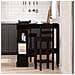 Tavolo da bar in rovere nero con rack per riporre, 100x50x101.5 cm - Foto miniatura 2