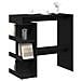 Tavolo da bar in rovere nero con rack per riporre, 100x50x101.5 cm - Foto miniatura 3