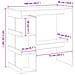 Tavolo da bar in rovere nero con rack per riporre, 100x50x101.5 cm - Foto miniatura 9