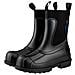 Stivali Da Pioggia Impermeabili Da Donna In Stile Britannico Compatibili Con Abbigliamento Casual, Con Tomaia In Pvc E Design Elastico Per Un Comfort Superiore Black 36 - Foto miniatura 1