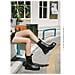Stivali Da Pioggia Impermeabili Da Donna In Stile Britannico Compatibili Con Abbigliamento Casual, Con Tomaia In Pvc E Design Elastico Per Un Comfort Superiore Black 36 - Foto miniatura 7