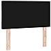 Testiera con luci a strisce a LED Regolabile Nero 80 cm Tessuto - Foto miniatura 7
