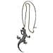 Collana Salamandra, Lunga 80 Cm, E Pendente In Argento Antico - Foto miniatura 1