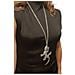 Collana Salamandra, Lunga 80 Cm, E Pendente In Argento Antico - Foto miniatura 2