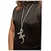 Collana Salamandra, Lunga 80 Cm, E Pendente In Argento Antico - Foto miniatura 4